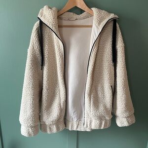 Aerie Cream Sherpa Hoodie